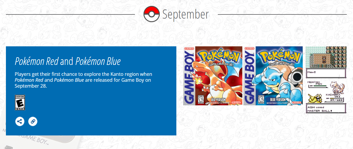 You Can Now Take a Look Back to 20 Years of Pokemon! US Release