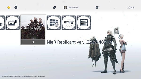 NieR Replicant PS4 Dynamic Theme Image