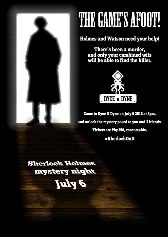 Dyce N Dyne Sherlock Holmes Mystery Night Poster DAGeeks
