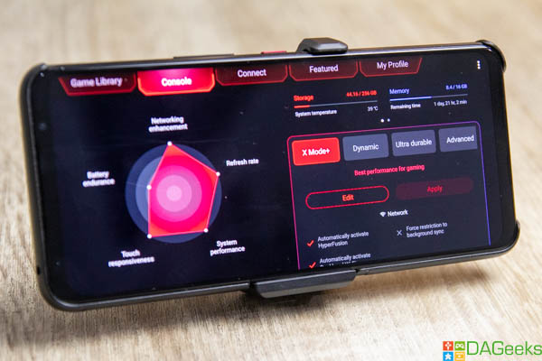ROG Phone 5 Review Console