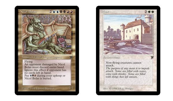 Elder Dragon Nicol Bolas and Moat