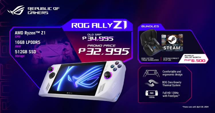 ASUS ROG Announces ROG Ally Z1 Promo Until April 30 Header Image
