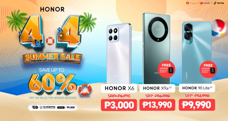 HONOR Philippines Slashes Prices Up to 60% on Smartphones, Tablets, and Laptops This 4.4 Header Image