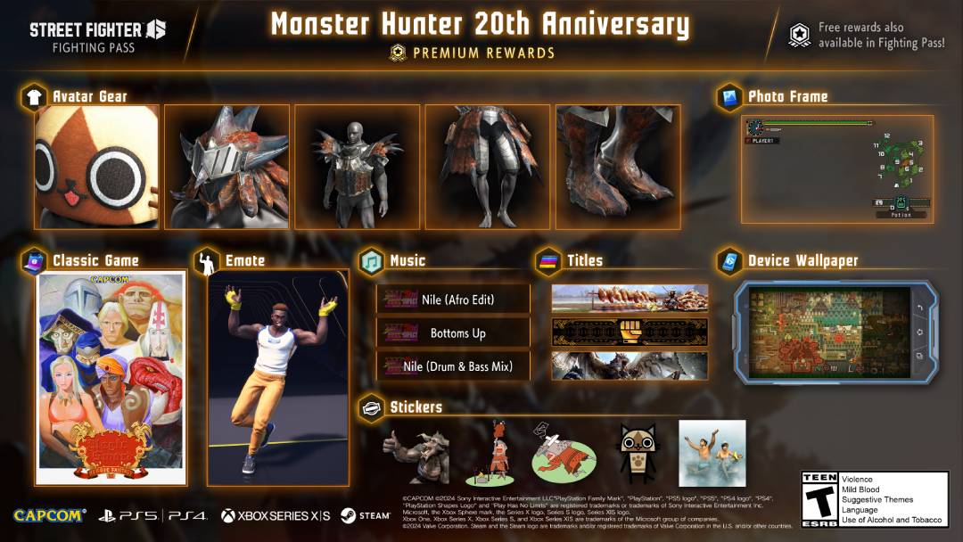 Street Fighter 6 Celebrates Monster Hunter's 20th Anniversary with Themed Content and Events! Fighting Pass