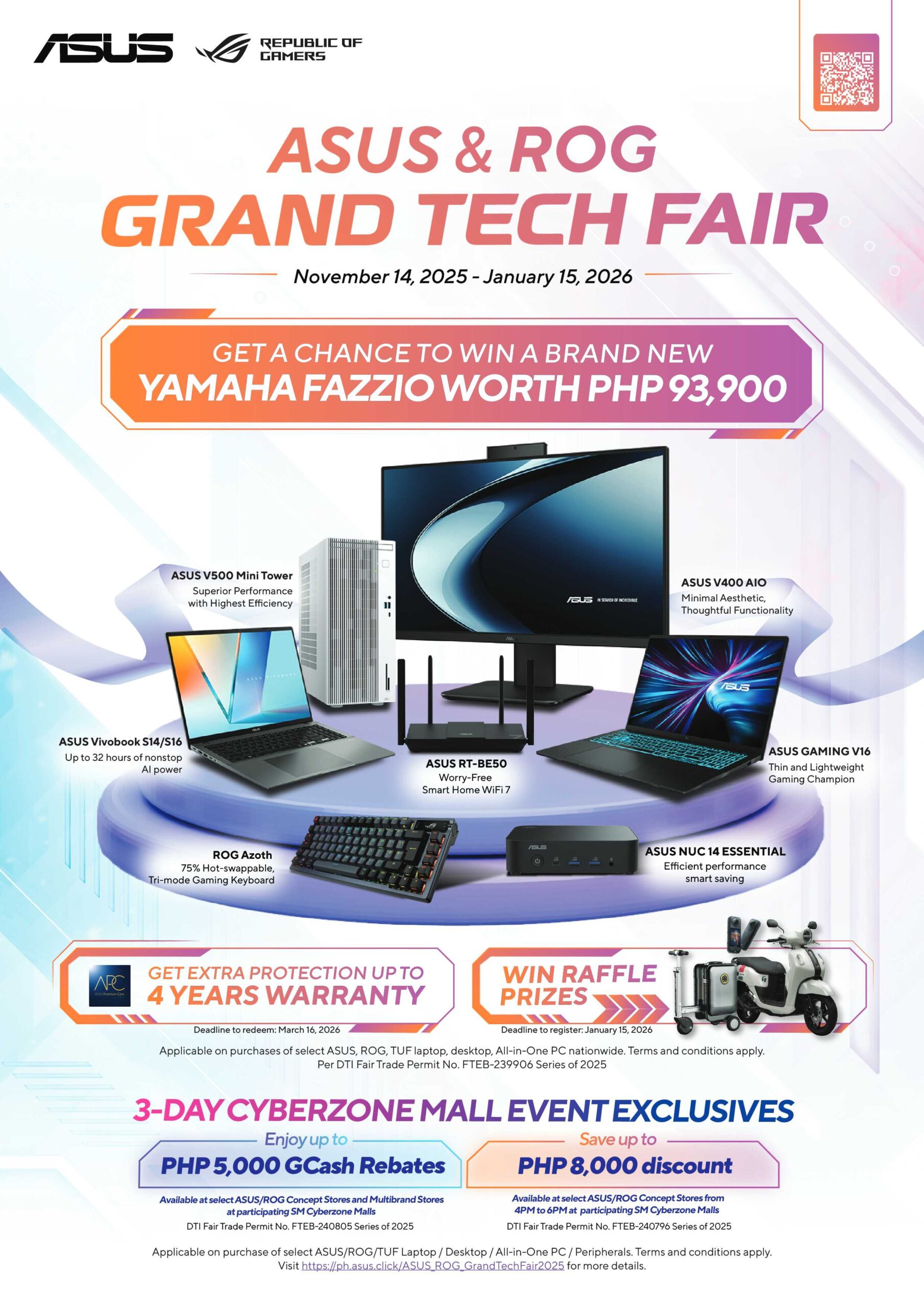 Extended ASUS Premium Care Warranty and Nationwide Raffle Main Poster