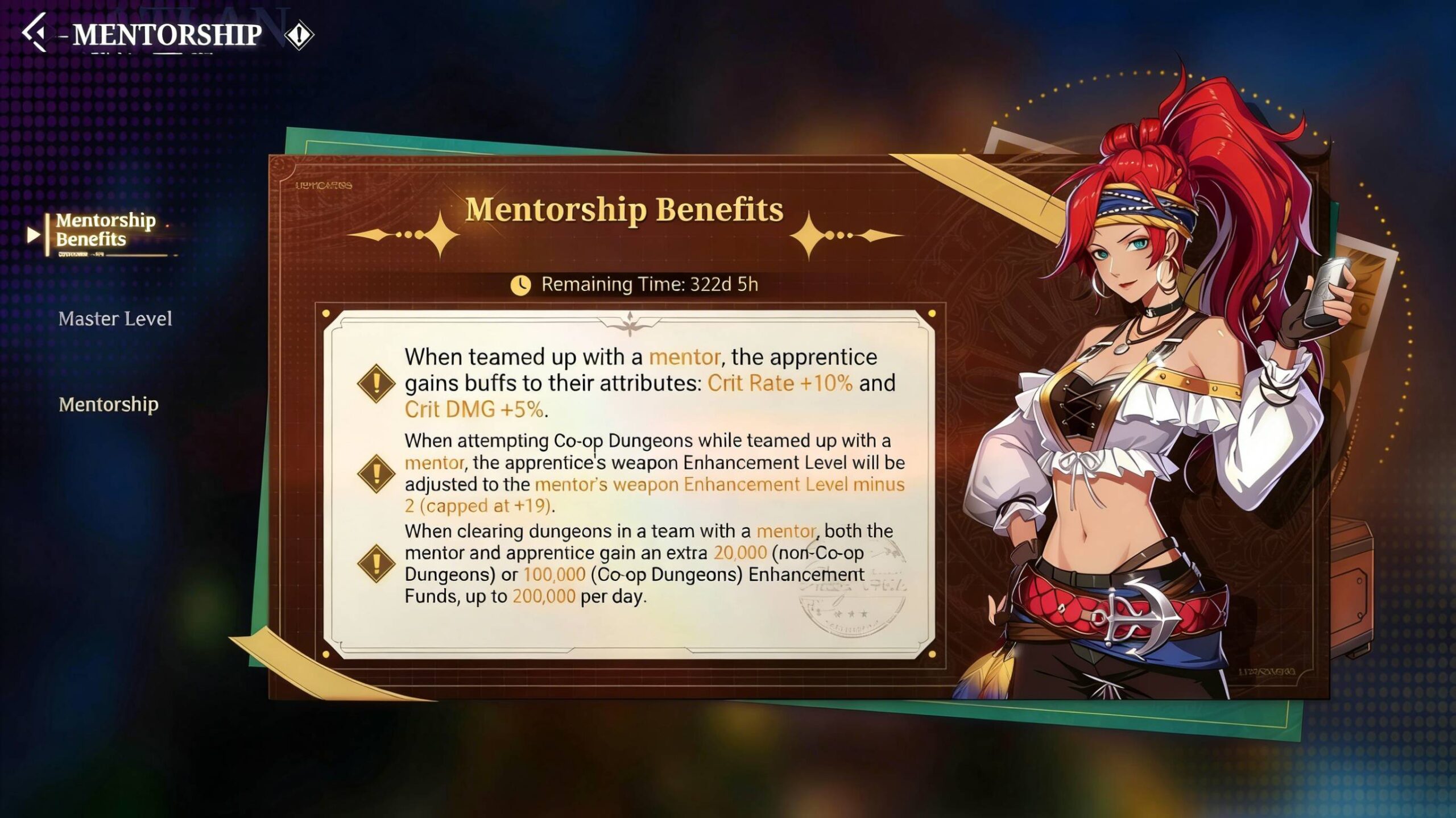Crystal of Atlan Lv 70 Mentorship